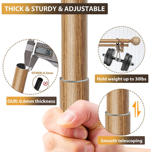 <span class=keywords><strong>Asta</strong></span> <span class=keywords><strong>per</strong></span> tenda adesiva senza trapano regolabile in plastica in metallo <span class=keywords><strong>per</strong></span> bagno cucina tenuta forte facile da installare piccole finestre - Product Image 3