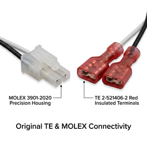 كابل UL1007 مخصص # حزمة أسلاك 20 خط مع غلاف MOLEX 3901-2020 وموصلات TE 2-521406-2 لأنظمة التحكم الصناعية - Product Image 1