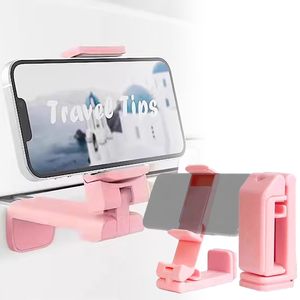 Universal 360 Rotate Foldable ABS Material Adjustable Height Travel Desk Phone <b>Holder</b> for Airplane Dashboard/Lazy Bed for - Product Image 2