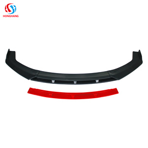 Honghang-parachoques delantero Universal de fibra de carbono, divisor de labios para todos los coches, Material PP, a precio de fábrica - Product Image 3