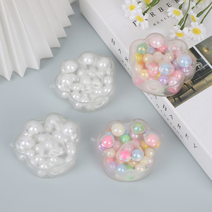 2025 New TPR Cute Transparent Cat Paw Squishy Colorful <b>Beads</b> Taba Gift Toy Anti-stress Slow Rebound Claw Pinch Squeeze Toy - Product Image 1