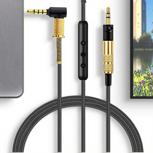Replacement Headphone Audio Upgrade Cable Compatible With Sennheiser Momentum 3 2 1 3.0 2.0 1.0 HD1 Over-Ear On-Ear Headphones