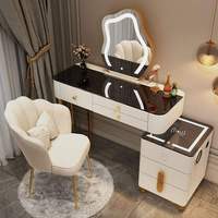 Vente chaude chambre intelligente commode multifonctionnelle table de maquillage à chargement sans fil rétractable intégrée