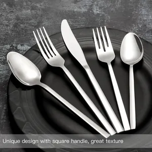 New Design Stainless Steel Flatware Set With Modern Look Luxury High Quality Cutlery For Restaurant Wedding Home Hotel Hotel