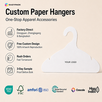 Cintres en carton solide écologiques et recyclables avec impression de logo personnalisée en gros, cintres blancs pour vêtements, manteaux, pour le commerce électronique