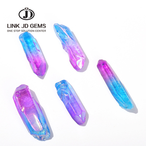 Quặng chữa bệnh tinh thể sửa chữa đá mẫu vật khoáng sản bể cá trang trí nhà mạ màu xanh tím pha lê cột - Product Image 2