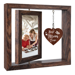 Mẹ cha cha con gái bạn gái vợ chồng lãng mạn quà tặng valentine Nâu 4x6 khung ảnh <span class=keywords><strong>MR</strong></span> và Mrs khung hình - Product Image 2