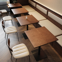 Ensembles de canapés et banquettes en bois personnalisés pour restaurants, tables et chaises de salle à manger modernes et écologiques, mobilier de salon pour cafés et hôtellerie