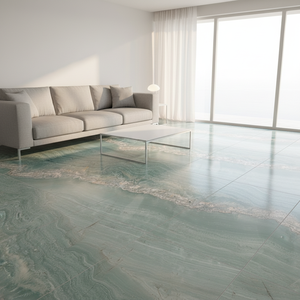Dalle de quartzite vert poli de luxe, veinage naturel ondulé, finition haute brillance, carrelage en pierre naturelle moderne pour plateau de table à manger et mur intérieur - Product Image 4