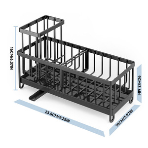 Cremagliera Multi-funzionale in spugna di metallo nuovo transfrontaliero Organizer da cucina scaffale per lavello scarico stoviglie per la casa - Product Image 5