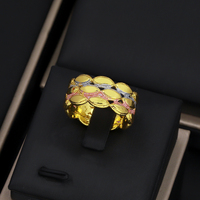 JXX Vente en gros de bagues de mariage tendance plaquées or 24 carats avec zircon pour femmes et hommes, principalement en laiton