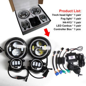 Offroad 4x4 मोटर वाहन 4 इंच एलईडी कोहरे प्रकाश बहु रंग बदलते 7 इंच आरजीबी एलईडी हेडलाइट - Product Image 6