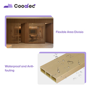 Nhà máy trực tiếp WPC gỗ Ống khách sạn tường Divider phân vùng gỗ Ống WPC - Product Image 5