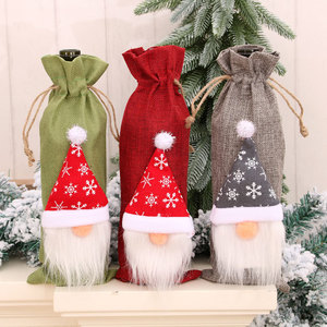 New Christmas home decorations: wine bottle sleeves, new wine bottle <b>covers</b>, <b>dining</b> <b>table</b> and home decor items. - Product Image 2
