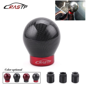 RASTP Carbon Fiber <b>Shift</b> <b>Knob</b> SFN065 Lightweight Round Gear Shifter for Car Modification - Product Image 4