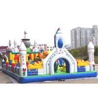 Énorme avion de navette spatiale gonflable videur gonflable parcours d'obstacles jeu de sport interactif pour enfants et adultes