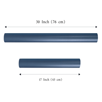 Rouleau de papier d'emballage nacré double face, bleu marine et bleu clair pour boîte cadeau de mariage, emballage de bouquet floral