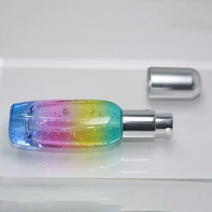 Custom Decoration Factory Directly Multicolour Gradient 30ml 50ml <b>100ml</b> Emulsion Glass Cosmetic <b>Bottle</b> with Aluminum Pump - Product Image 5
