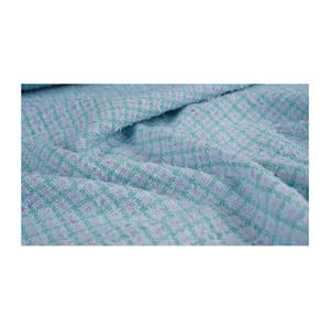 Tela Tweed de Primera Calidad Hecha en Corea, Color Verde Pálido-Morado Metálico, Tejido de Lujo, OEM y ODM, Textil Tejido Personalizado - Product Image 4