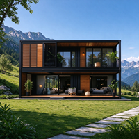Maison modulaire préfabriquée en acier de 40 pieds, de luxe architectural, pour projet de villa de villégiature écologique moderne