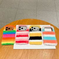 Étui de protection luxueux en fourrure 3D douce et moelleuse pour iPhone 11 12 13 14 15 16 17 18 – Collection Hiver