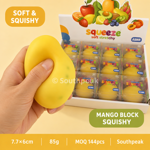 Juguete Antiestrés de Mango de Southpeak, Bloque de Mango Suave y Elástico, Juguete Sensorial ASMR para Apretar, 7.7*6cm <span class=keywords><strong>85g</strong></span>, Forma de Fruta, OEM WS MOQ192pc - Product Image 4