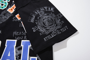 Nuova Collezione: Polo con Mezza Zip per Uomo, Abbigliamento di Alta Qualità con Stampa in Strass, T-shirt Majestik a Maniche Corte per Uomo - Product Image 5