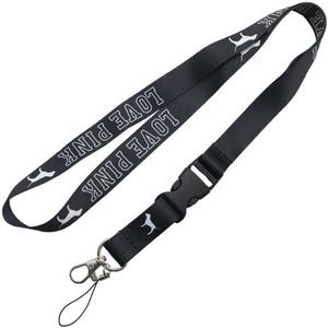 Lanyards de poliéster personalizados de alta calidad de 2.5 cm con sublimación térmica, llavero con pompón y correa, lanyards color rosa en grandes cantidades - Product Image 6