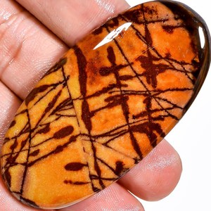 Par de cabujones de jaspe australiano de primera calidad, piedras preciosas naturales pulidas de corte ovalado suelto para la fabricación de joyas - Product Image 3