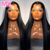 Pelucas de Cabello Humano Virgen Brasileño 100% Natural al por Mayor, Peluca M Lagos con Línea de Cabello Transparente, Encaje Frontal HD sin Pegamento para Mujeres Negras