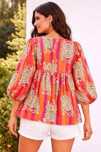 Tunique en coton à imprimé floral : Mini-robe à col profond - Product Image 2