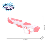 Pistolet à eau électrique OEM WANNA MAGIC - Pistolet à eau automatique puissant à piles en plastique ABS personnalisé pour enfants rose bleu extérieur