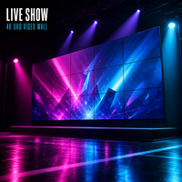 Écran LCD professionnel de 65 pouces pour mur vidéo, avec cadre de 0,88 mm, résolution 4K UHD, panneau IPS, luminosité de 700 cd/m² pour studio TV
