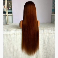 Perruques Lace Front brésiliennes marron chocolat 100% cheveux humains, perruques Lace Frontal en vrais cheveux humains pour femme