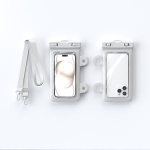 Pratique mains libres avec ventouse <span class=keywords><strong>pochette</strong></span> de <span class=keywords><strong>téléphone</strong></span> étanche double lanière stable parfaite <span class=keywords><strong>pour</strong></span> la douche, le bain et les parcs aquatiques - Product Image 5