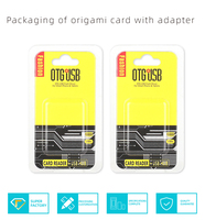 Adaptateur OTG de sortie d'usine, emballage de carte de couleur, carton de type C / micro/Apple, boîte d'adaptateur usb, emballage à clapet