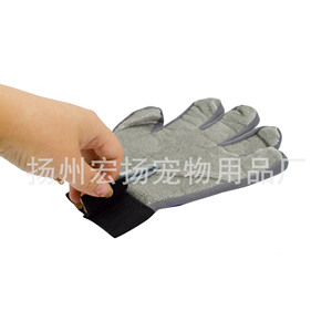 Gants de toilettage pour animaux de compagnie, en TPR et polyester, pour l'élimination des poils, le bain et le massage des chiens - Product Image 4