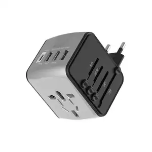 OSWELL universal Smart USB C multi enchufe eléctrico AU US UK EU adaptador de viaje internacional con cargador USB