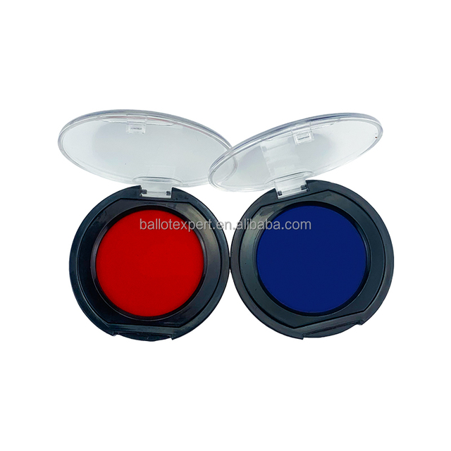 Wholesale Blue Finger Stamp Pad Customized Logo Fingerprint Ink Pad for Election Voting