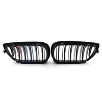 Grille Facelift 3 couleurs M Styling Double Line Kidney Design en matériau ABS durable pour BMW Série 3 E46 2002-2004