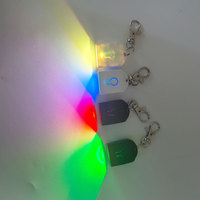 Porte-clés LED RGB en acrylique vierge pour sublimation, avec boîtier de batterie intégré