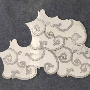 Sevilla Carrara blanco Waterjet mármol mosaico agua chorro corte mármol mosaico dolomita nácar Waterjet mármol mosaico - Product Image 1