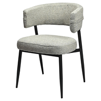 Chaises de salle à manger design en tissu nordique Chaises d'accoudoir de salle à manger rembourrées