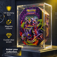 Boîte de présentation magnétique personnalisée en acrylique anti-UV pour cartes Pokémon, boîte octogonale de protection