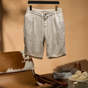 Pantaloncini <span class=keywords><strong>Cargo</strong></span> Estivi Traspiranti in <span class=keywords><strong>Lino</strong></span>, Multi-Tasca, Casual, da Palestra, per Uomo, 5 Pollici, Personalizzabili con Logo - Product Image 1