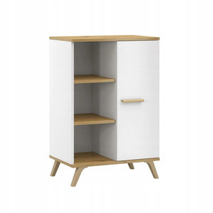 Mueble de TV Moderno <span class=keywords><strong>con</strong></span> Panel de Madera Blanca, Centro de Entretenimiento <span class=keywords><strong>con</strong></span> Estante para Libros y Gabinete de Pared, Venta al Por Mayor - Product Image 4