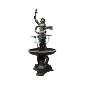 Estatua de bronce de tamaño real para jardín, fuente de agua, estatua de sirena - Product Image 3