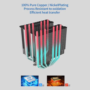 12ซม. 4ท่อความร้อนทองแดงซีพียูเย็นพร้อมไฟ LED สีคอมพิวเตอร์ตั้งโต๊ะเล่นเกมพีซีพัดลมระบายความร้อนสำหรับเคสคอมพิวเตอร์ - Product Image 5