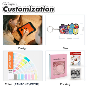 OEM ODM tùy chỉnh vòng chìa khóa với logo dập nổi cao su Keychain 2D mềm <span class=keywords><strong>PVC</strong></span> Móc chìa khóa Silicone Keyring - Product Image 2