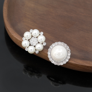 Tùy Chỉnh May Nút Kim Loại Ngọc Trai Chân Nút Rhinestone Nút Cho Phụ Nữ Áo Khoác Và Áo Khoác - Product Image 5